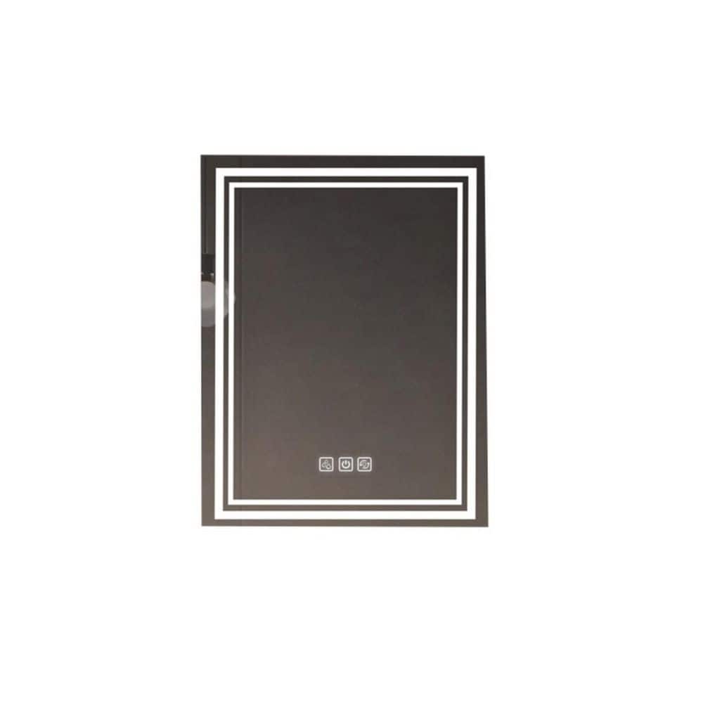 32 in. H x 24 in. W Rectangular Frameless Front Side Light, Dimmable, Defog