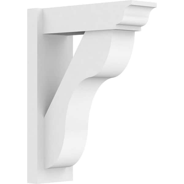 Ekena Millwork Carmel 7 in. W x 24 in. H x 18 in. D Signature Urethane Polyurethane Outlooker with Traditional Ends