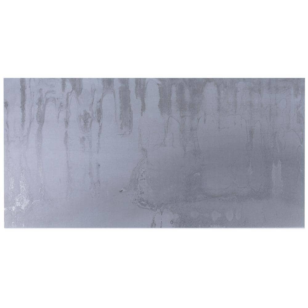 Aspire 12" x 24" Gray Matte Porcelain Wall & Floor Tile