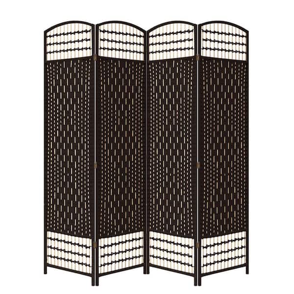 ORE International 5.56 ft. Espresso 4-Panel Room Divider