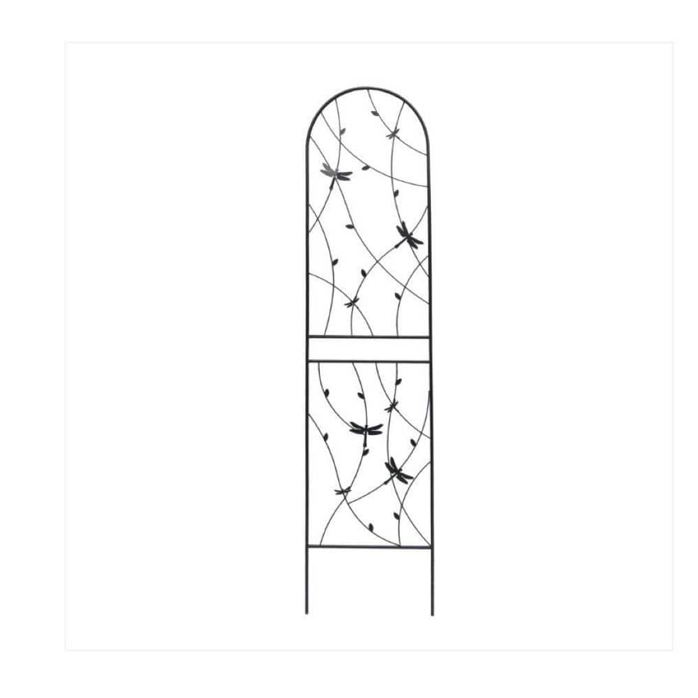 86.7 in. Metal OPutdoor Garden Trellis Plant Support Rustproof Dragonfly Design in Black (2 Pack) price history on PriceWatchPro