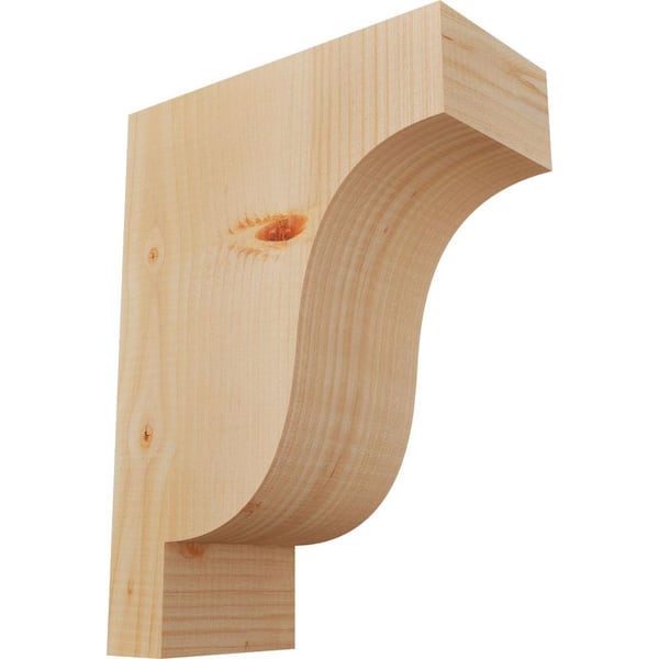 Ekena Millwork 5-1/2 in. x 12 in. x 16 in. Douglas Fir Newport Smooth Corbel