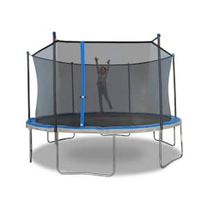 Trujump 12 ft. Trampoline with 6-Pole Enclosure in Blue