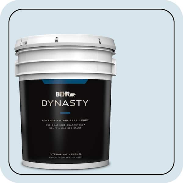 BEHR DYNASTY 5 gal. #560C-1 Rainwater Satin Enamel Interior Stain-Blocking Paint and Primer