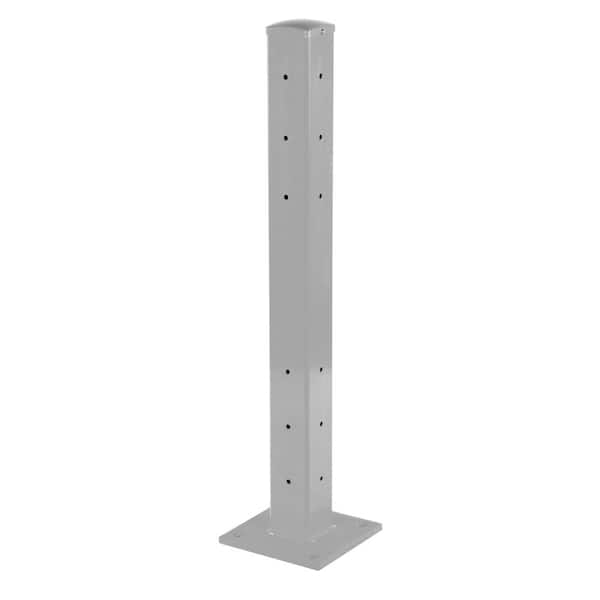 Vestil Silver Lining Rigid Tube Post Bolt-On Style Guardrail