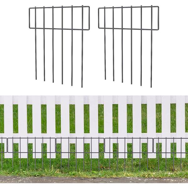 Oumilen 10 Pack Barrier Fence, 17in(H) X 10ft(L) Decorative Garden ...