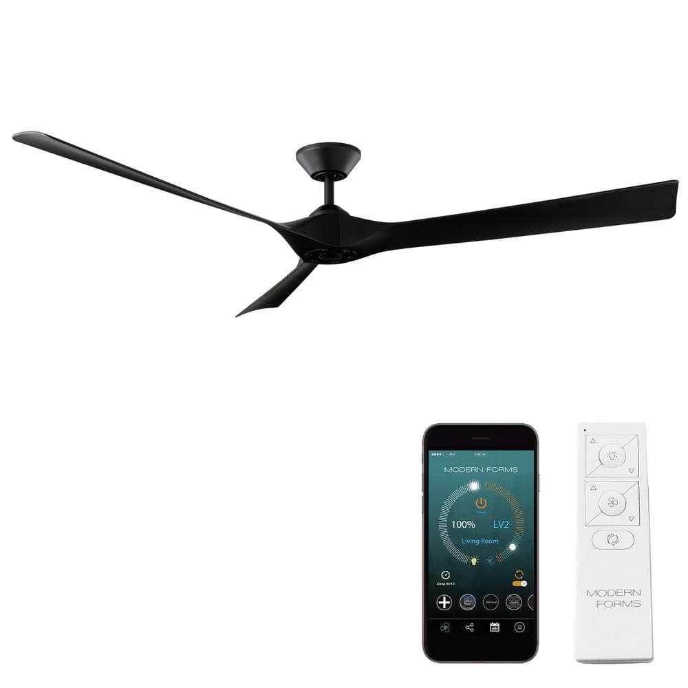 Torque 70 in. Smart Indoor Outdoor 3-Blade Ceiling Fan Matte Black with Remote Control price history on PriceWatchPro