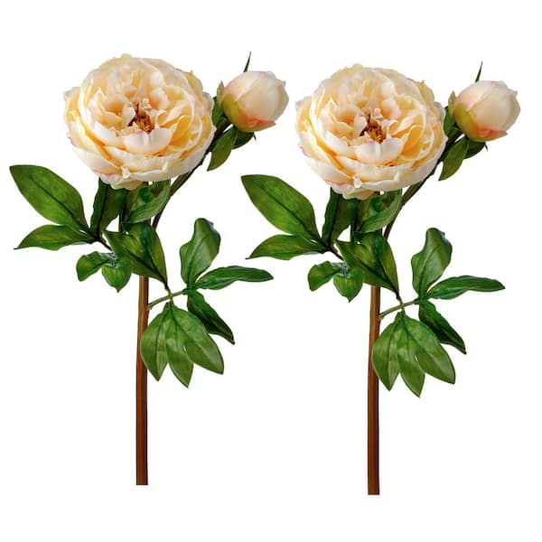 Regency International 26 in. Yellow Artificial Peony Flower