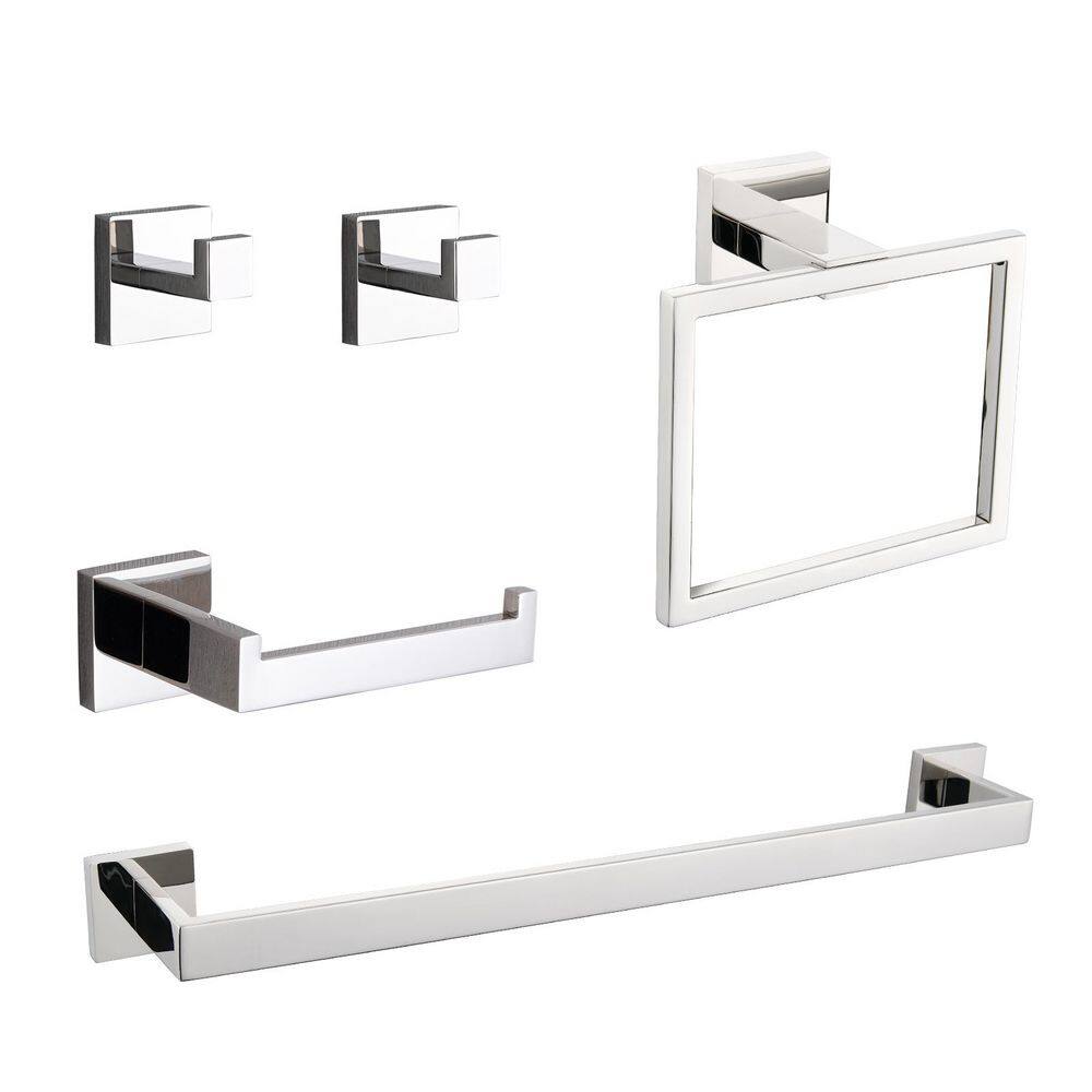 SSW 5-Piece Bath Hardware Set with Mounting Hardware in Chrome price history on PriceWatchPro