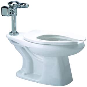 One Sensor Floor Mounted ADA Height Toilet System with 1.28 GPF Battery Powered Flush Valve