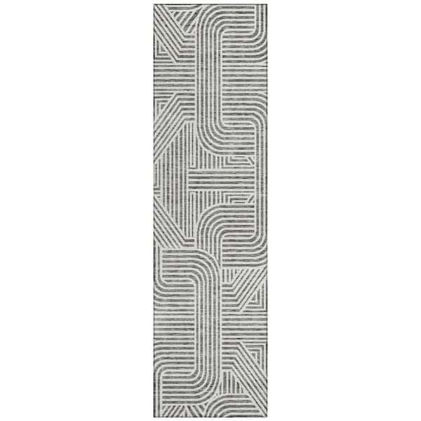 Addison Rugs Chantille Machine Washable Indoor/Outdoor Abstract ACN917 Gray 2 ft. 3 in. x 7 ft. 6 in. Area Rug