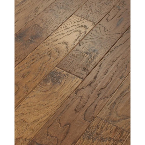 Take Home Sample - Canyon Hickory 5 in. W Bison Scraped Engineered Hickory Hardwood Flooring