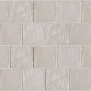 Green 4 in. x 4 in. Polished and Honed Ceramic Mosaic Tile Sample