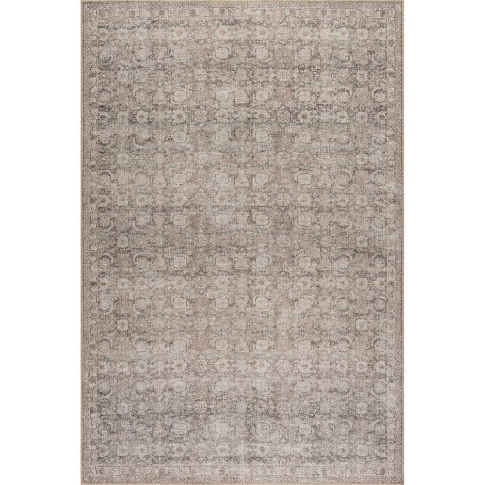 nuLOOM Hillstone Collection Traditional Vintage Medallion Delphi Dark ...