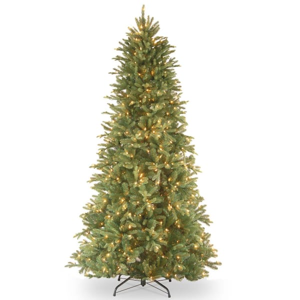National Tree Company 7 ft. Feel Real Tiffany Fir Slim Hinged Tree with 550 Clear Lights