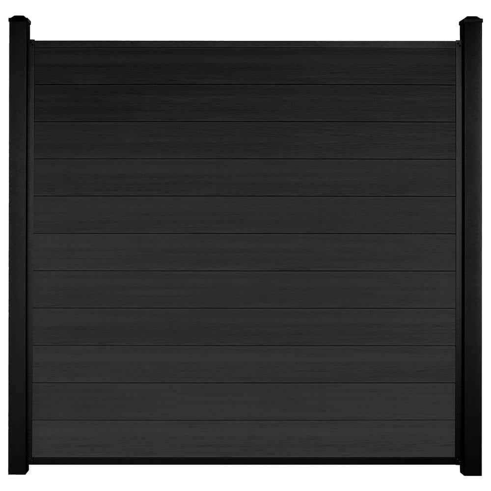 Composite, 6 ft. H x 6 ft. W x 1 in. Thick Charcoal Very Dark Grey Composite Tongue and Groove Horizontal Fence Panel price history on PriceWatchPro