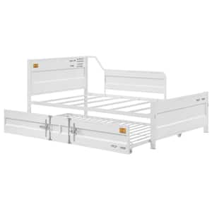 Cargo White Twin Panel Beds Metal Frame