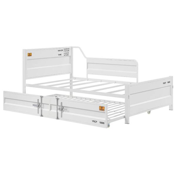 Acme Furniture Cargo White Twin Panel Beds Metal Frame