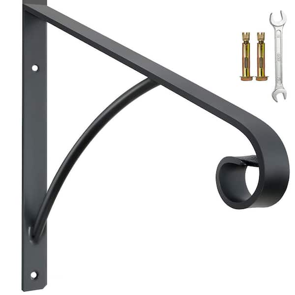 Metal Wall Mounted Handrails for 1 or 2 Stairs Steps Porch Ergonomic Design Gray 21.6 in.