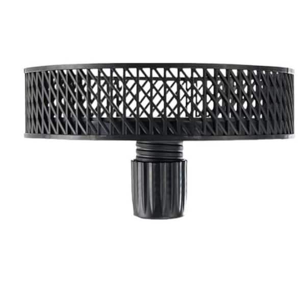 ITOPFOX Black Portable Plastic Outdoor Accent Umbrella Table Tray with Umbrella Hole for Beach in Round