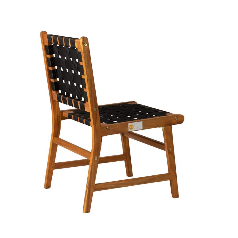 Sava Teak-Toned Acacia Wood Armless Dining Chair