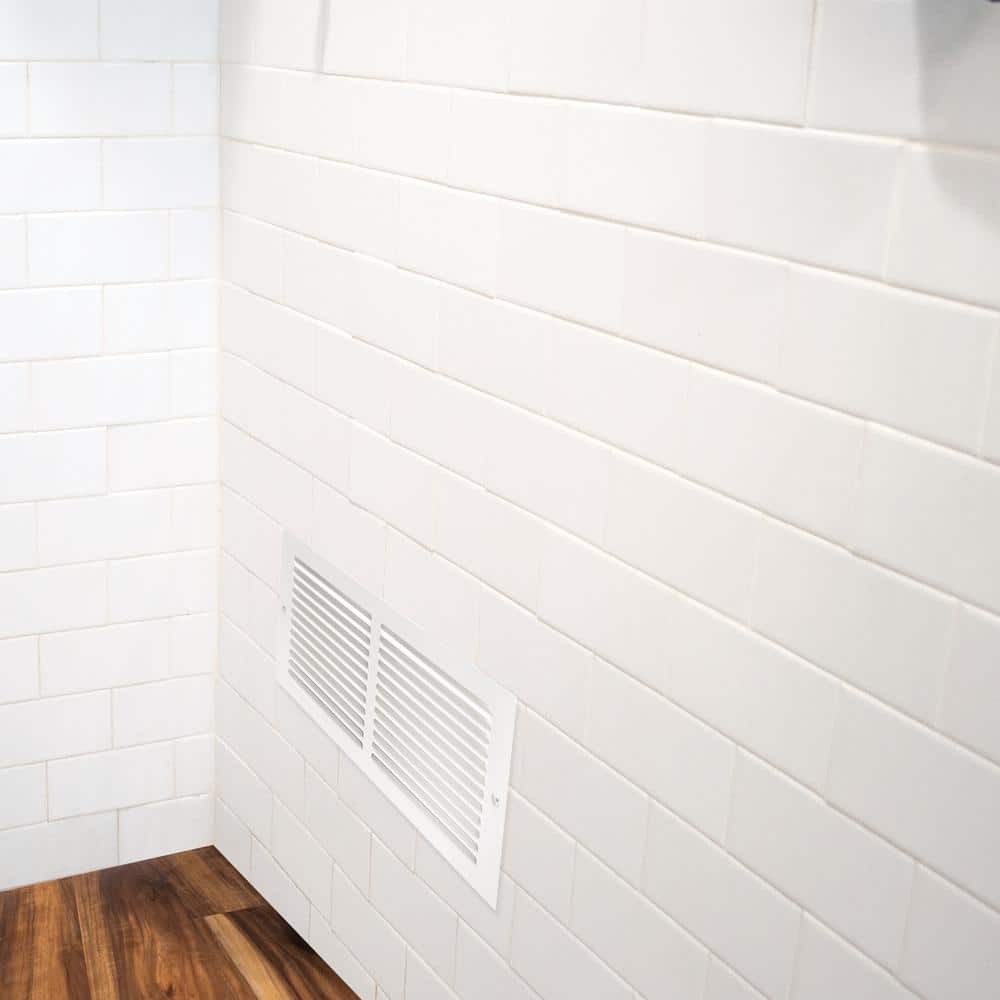 White Powder Coated Steel Wall Mount Air Grille