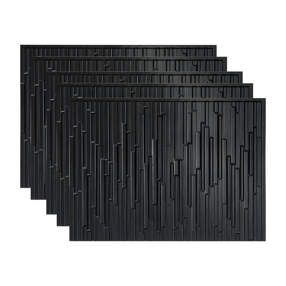 18 in. x 24 in. Skyline Brushed Onyx Vinyl Backsplash Panel (Pack of 5) price history on PriceWatchPro