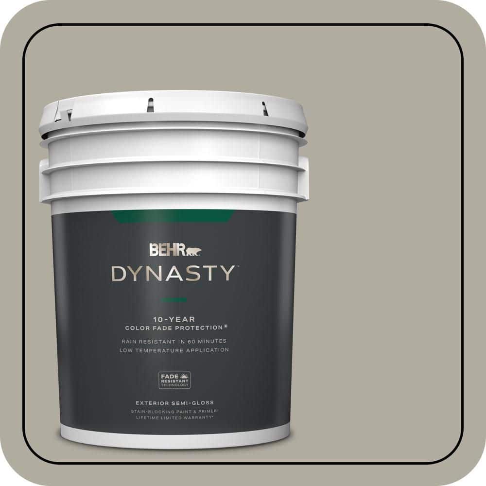 Wells Color Box BEHR DYNASTY 5 gal. #PPU25-06 Wells Gray Semi-Gloss Enamel Exterior ...