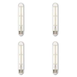 60-Watt Equivalent T9 Dimmable Clear Edison Filament LED Light Bulb Soft White Light (4-Pack)