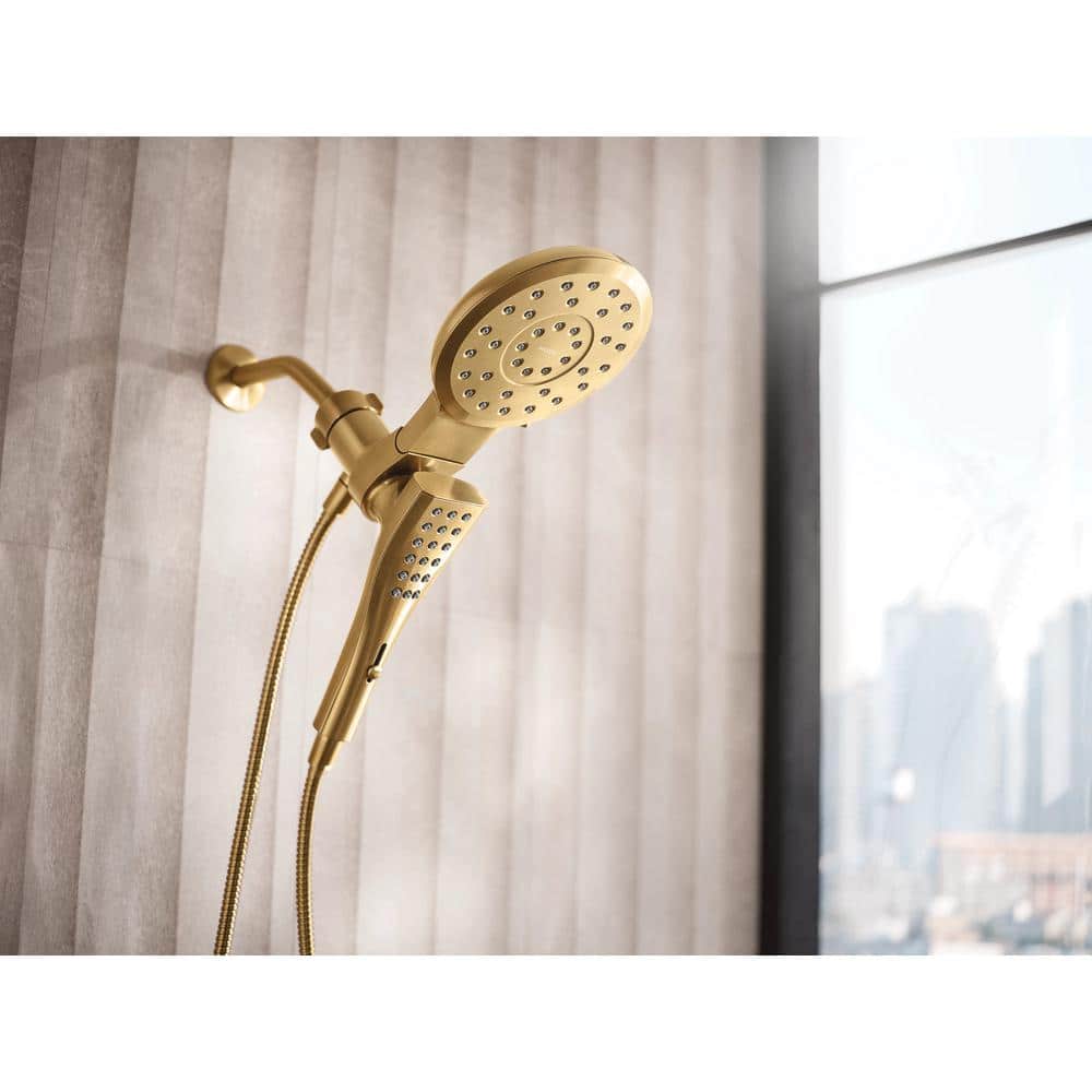 Brushed Gold Multi-Head Rain Shower with Handheld