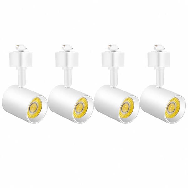 5CCT Adjustable LED H-Type Track Lighting Heads, 10W 800 lm 24° Beam CRI90 Dimmable White 4 Pack 5-Color