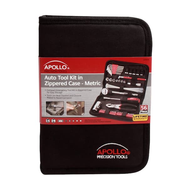 Apollo Auto Tool Set in Zipper Case - Metric (56-Piece) DT9775
