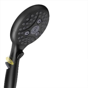 Handheld Shower Head with On/Off Pause Switch 7-Spray Wall Mount Handheld Shower Head 1.75 GPM in ‎Matte Black