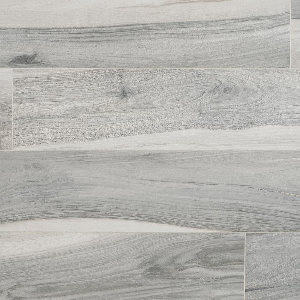 Peruvian Gray Matte Porcelain Wood Look Large Format Tile