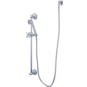 Made to Match Single-Handle 1-Spray Shower Combo in Polished Chrome with Slide Bar