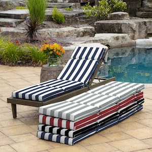 Shades of Blue Collection 72 x 22 Outdoor Chaise Lounge Cushion Choose Style 