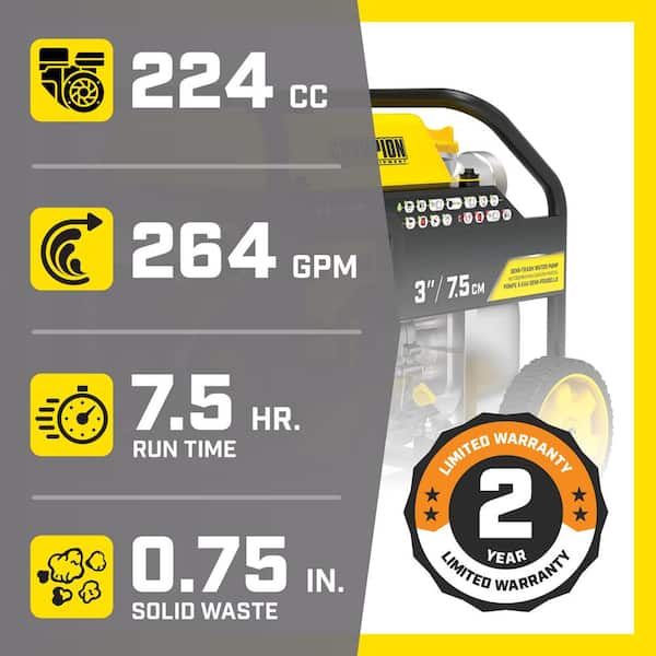3 in. Semi-Trash Water Pump