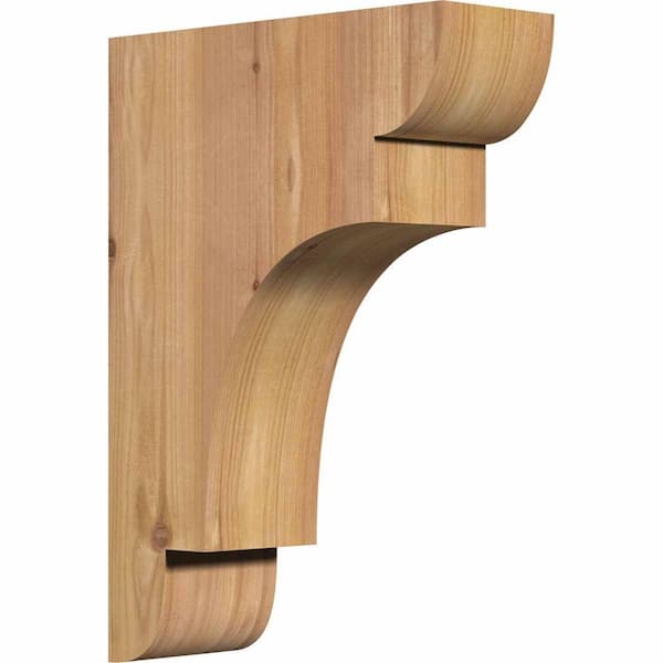 Ekena Millwork 3-1/2 in. x 10 in. x 14 in. Western Red Cedar New Brighton Smooth Corbel