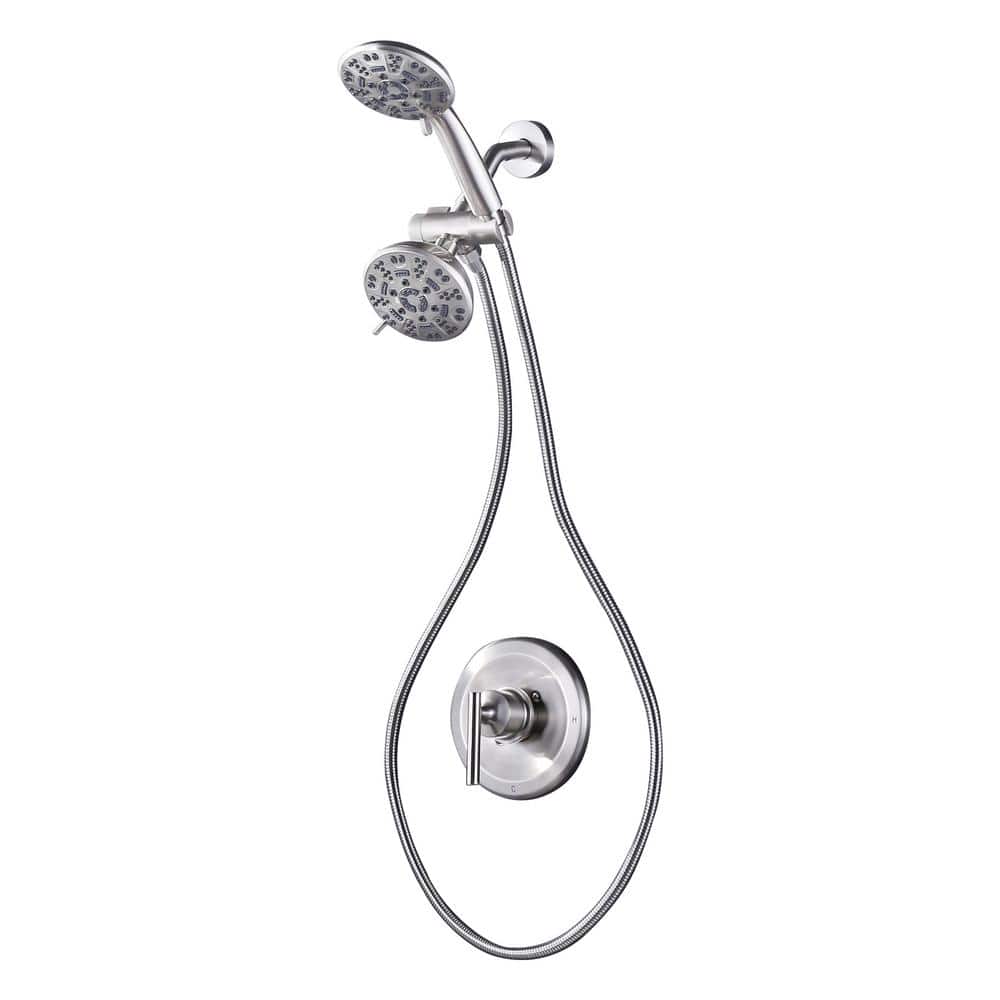 Single Handle 7-Spray Shower Faucet 1.8 GPM with High Pressure Dual Shower Adjustable Head Spary System in Chrome price history on PriceWatchPro