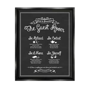 The Guest Room Guide by Lettered and Lined Floater Frame Typography Wall Art Print 31 in. x 25 in.