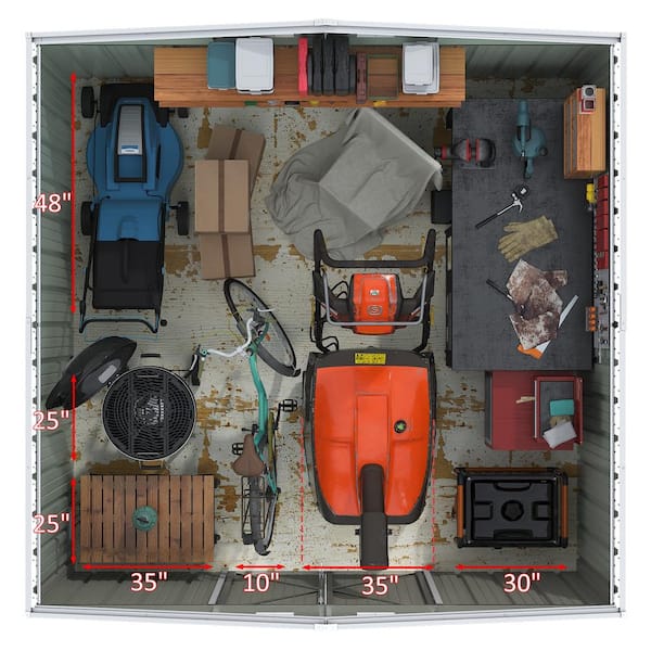 Tozey 10 W x 10 D Brown Storage Shed Galvanized Metal Shed