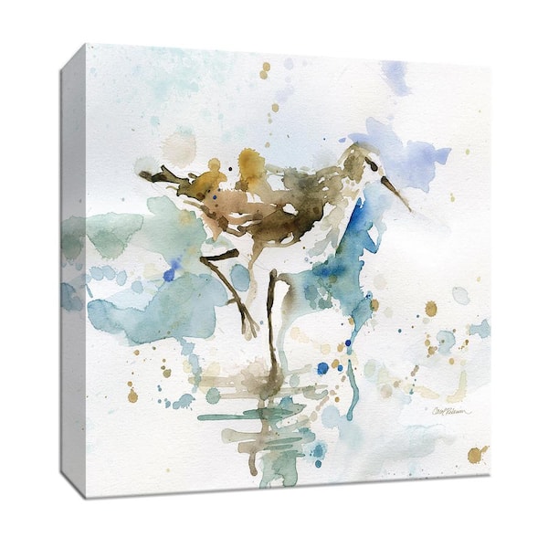 PTM Images 15 in. x 15 in. ''Malibu Sand Piper'' Canvas Wall Art