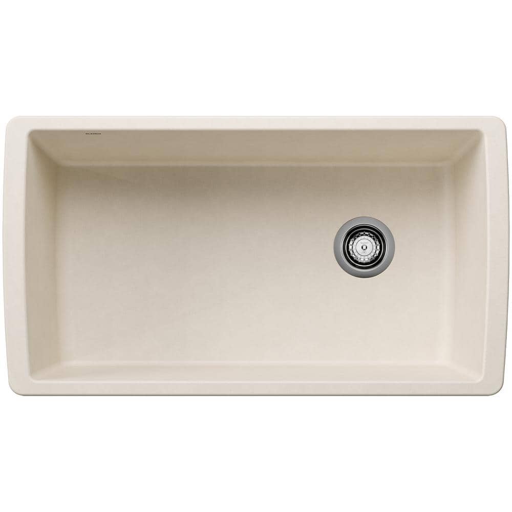 33.5 in. Diamond Silgranit Undermount Granite Composite Single Bowl Kitchen