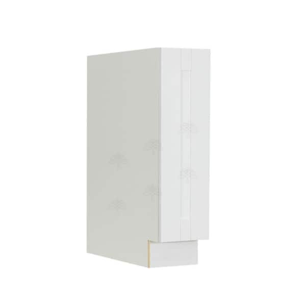 LIFEART CABINETRY Anchester Assembled 9 in. x 34.5 in. x 24 in. Base Spice Rack Cabinet in White