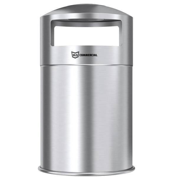 HLS Commercial 9-Gallon Half-Round Side-Entry Trash Can