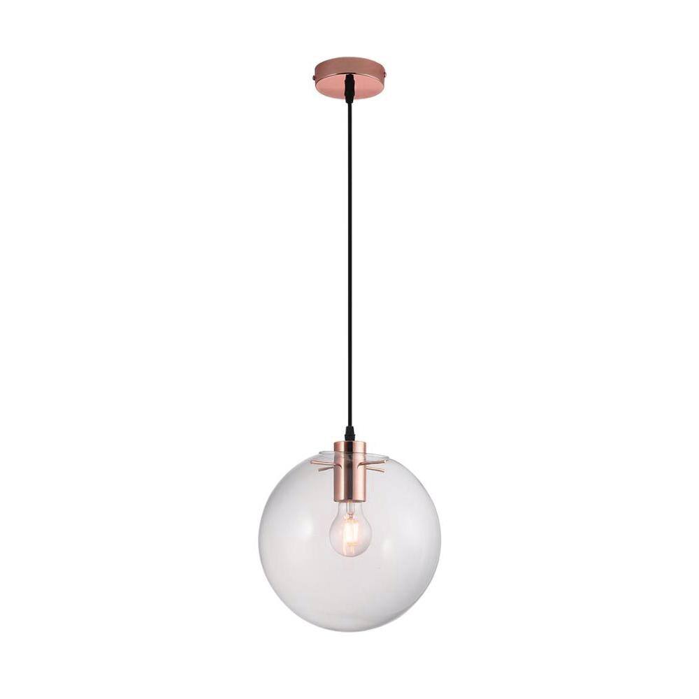Light Rose Gold Globe Mini Pendent 