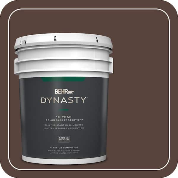 BEHR DYNASTY 5 gal. #BXC-78 Cordovan Leather Semi-Gloss Exterior Stain-Blocking Paint & Primer