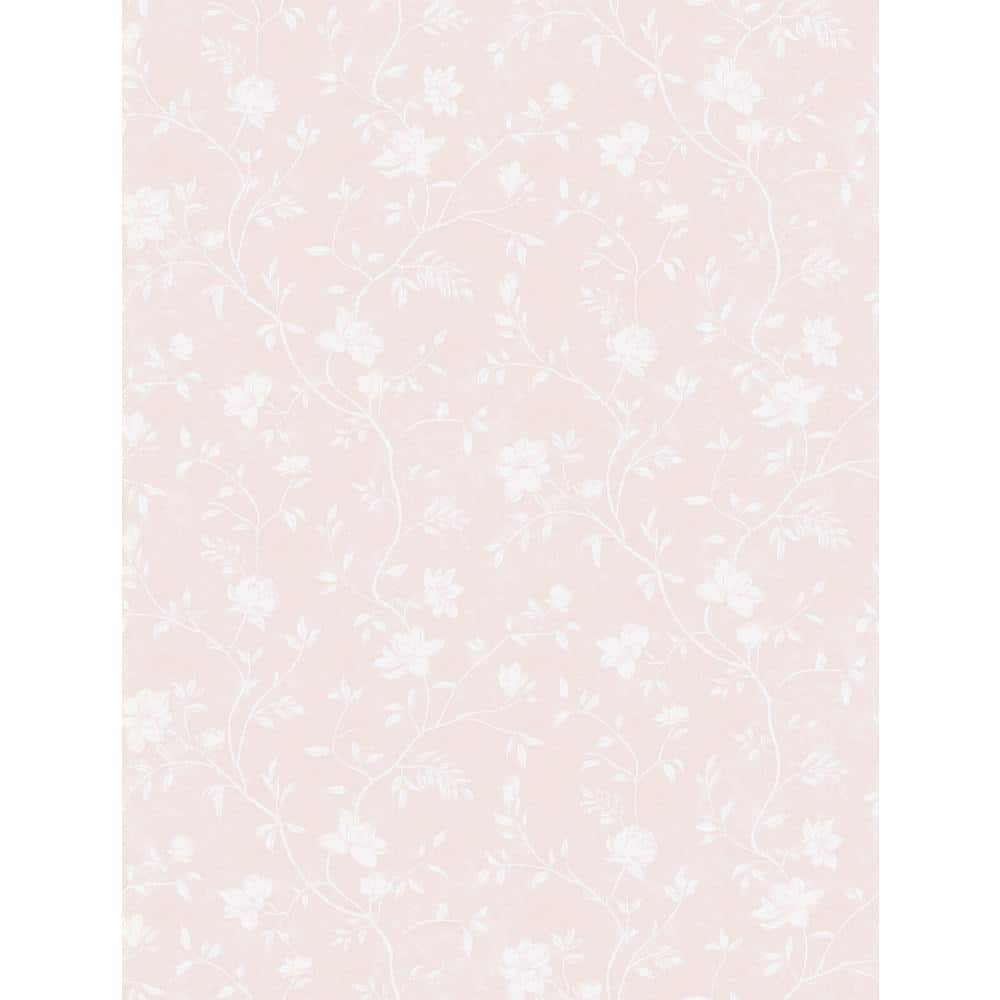 Spring Blossom Collection Magnolia Floral Vine Pink/White Matte Finish Non-