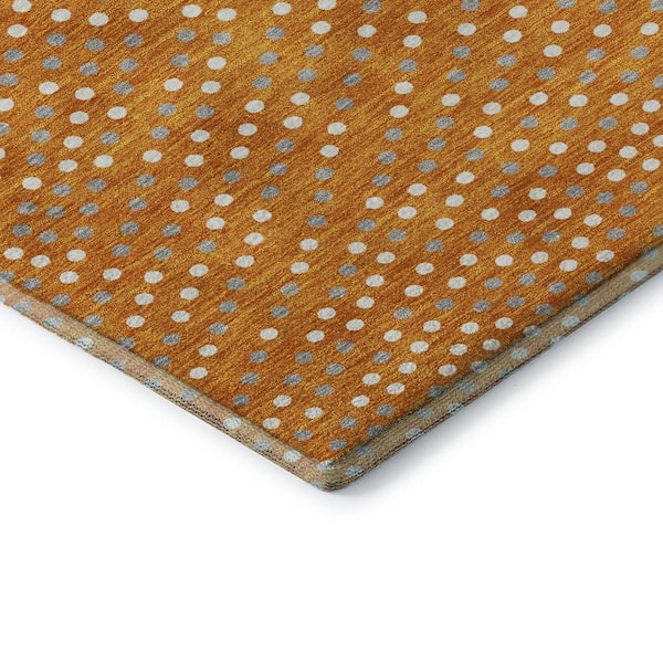 Mayfield Premium Machine Washable Abstract AMF1021 Orange 10 ft. x 14 ft. Area Rug