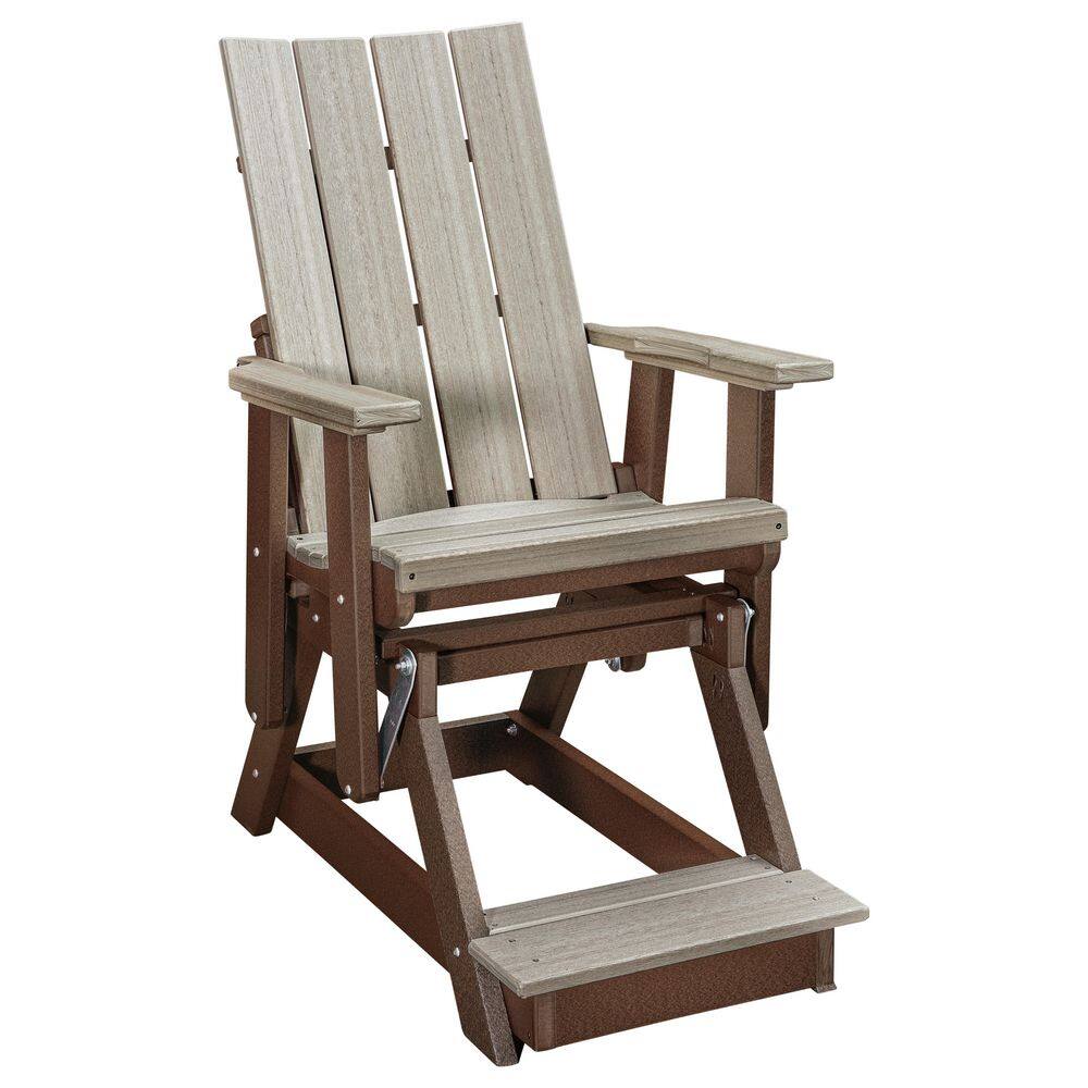 Brandon Series Tudor Brown 27 in. 1 Person High Density Polyethylene Plastic Outdoor Balcony Height Glider price history on PriceWatchPro